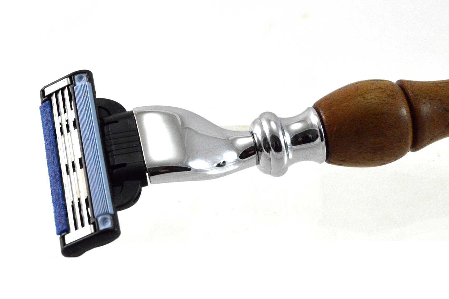 Rasierer für Mach3 Klingen mit Holz & Messing Griff EASY