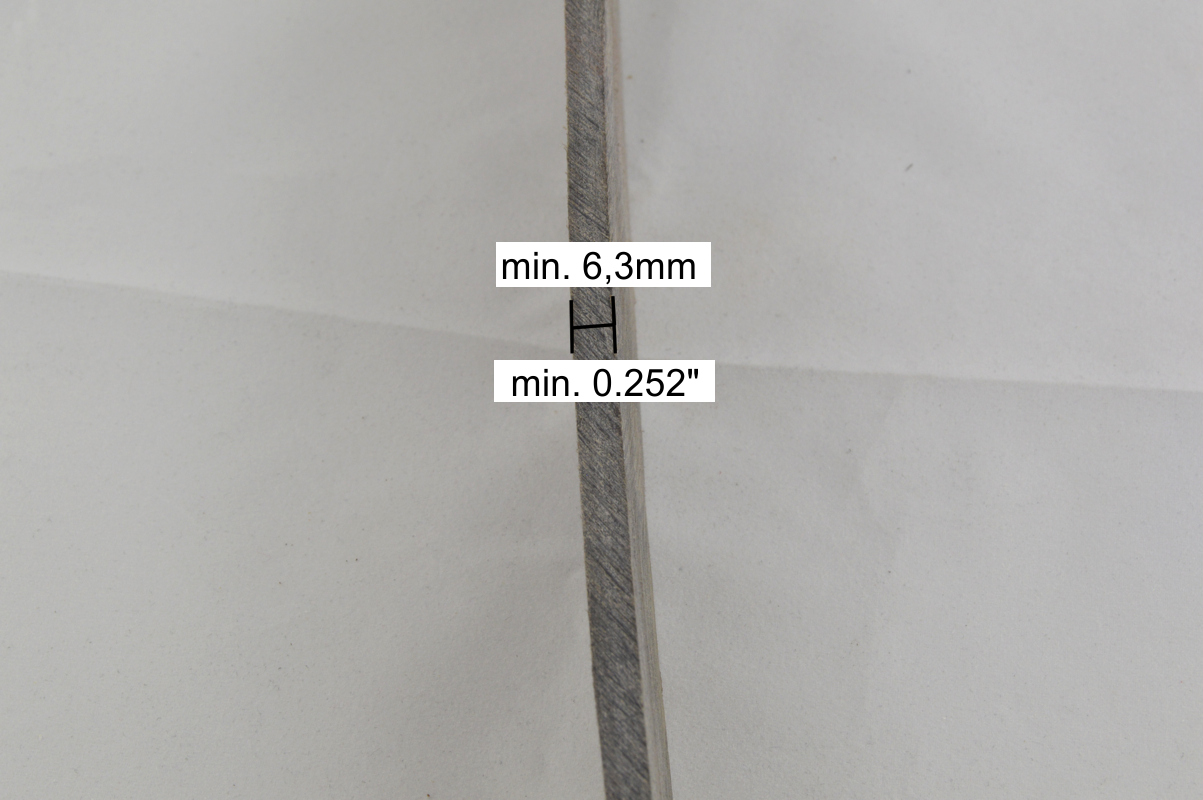 Büffelhorn Streifen ca. 45cm Länge / 6,3-6,9mm Stärke / EXTRA Stark