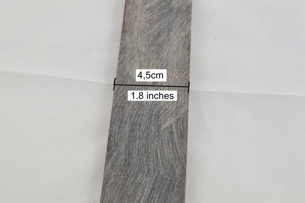 Büffelhorn Streifen ca. 45cm Länge / 6,3-6,9mm Stärke / EXTRA Stark