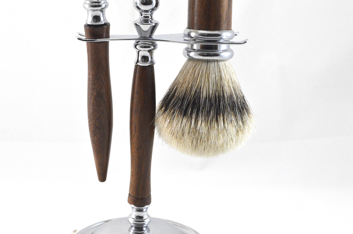 Rasierset für Gillette G2 aus Shesham Holz und Messing