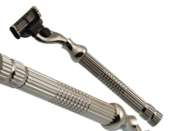 Heavy solid brass razor model 604