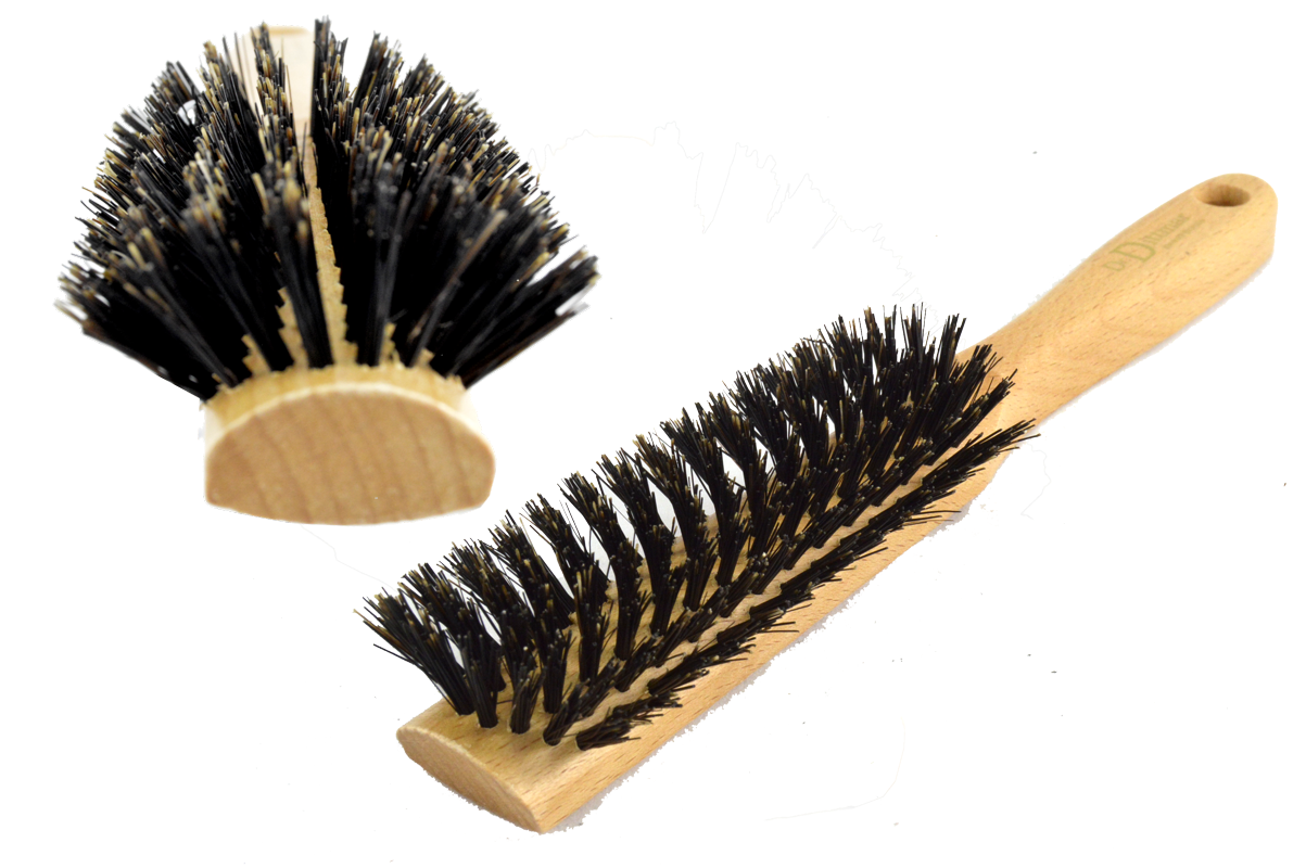 Fächerbürste kräftige Wildschweinborste 8reihig