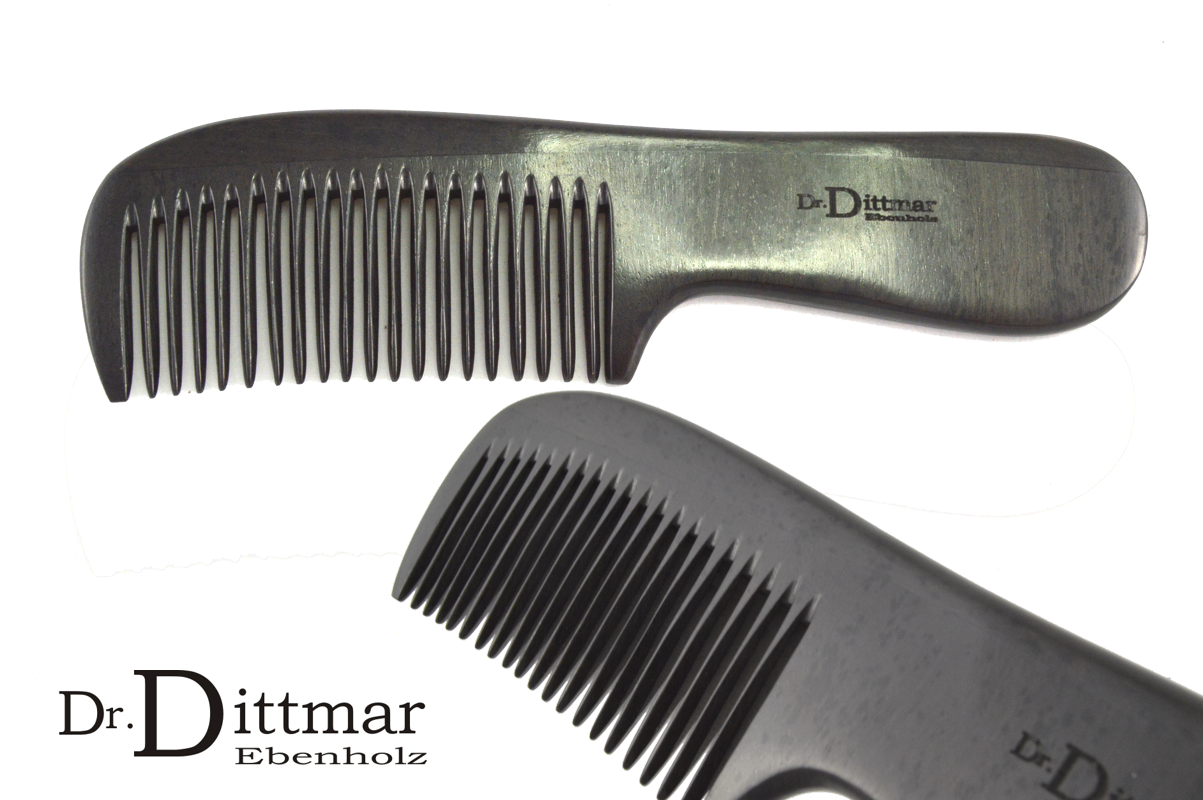 Ebony hairdressing comb for long straight hair