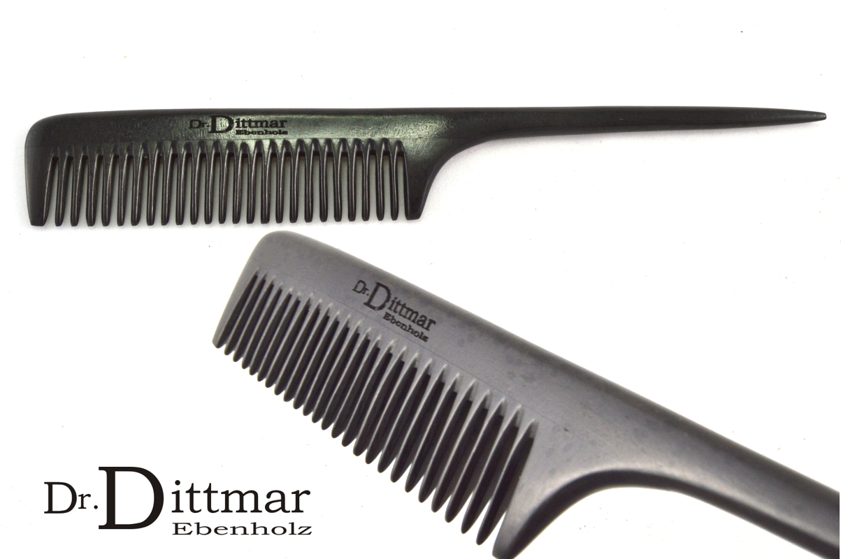 Tail comb, teasing comb made of ebony