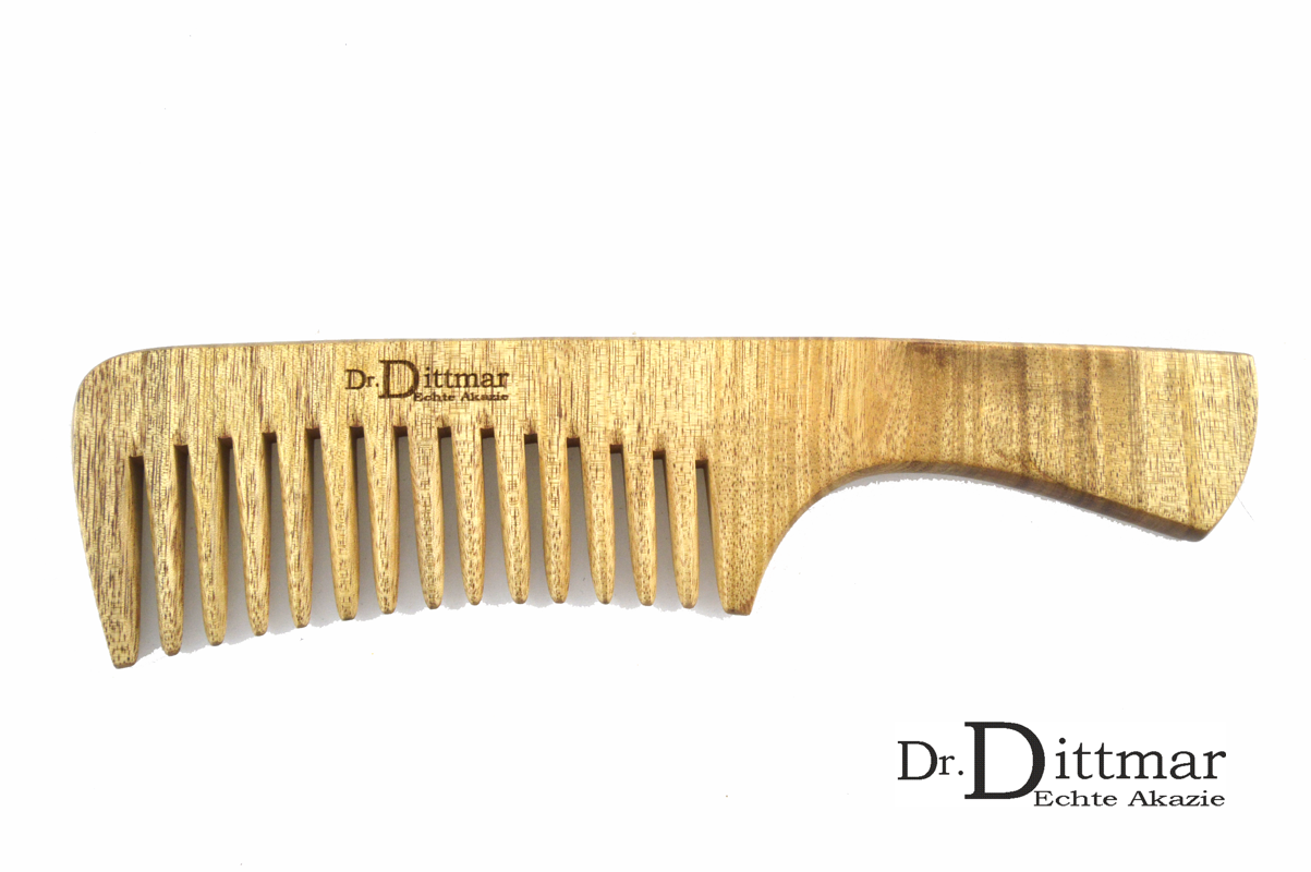 Acacia wood handle comb with coarse teeth