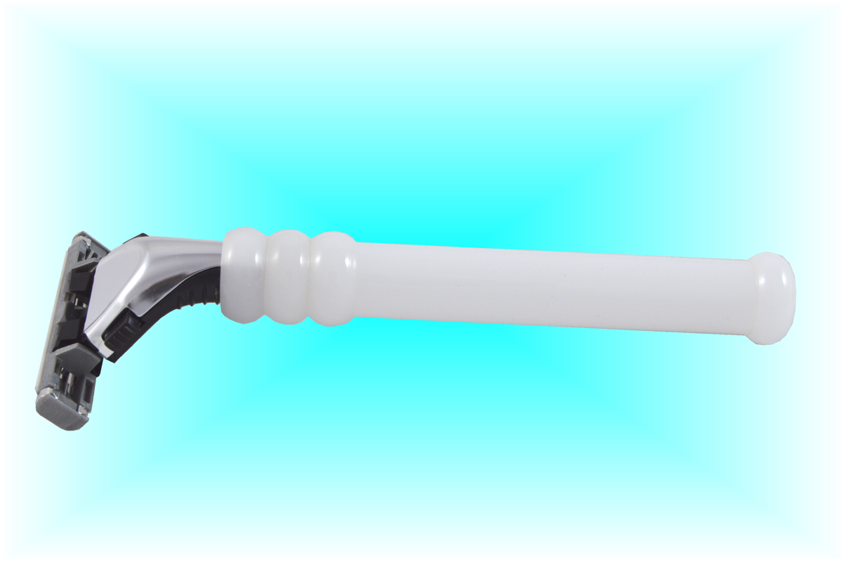 Acrylic White with Original Gillette Sensor Blade Holder