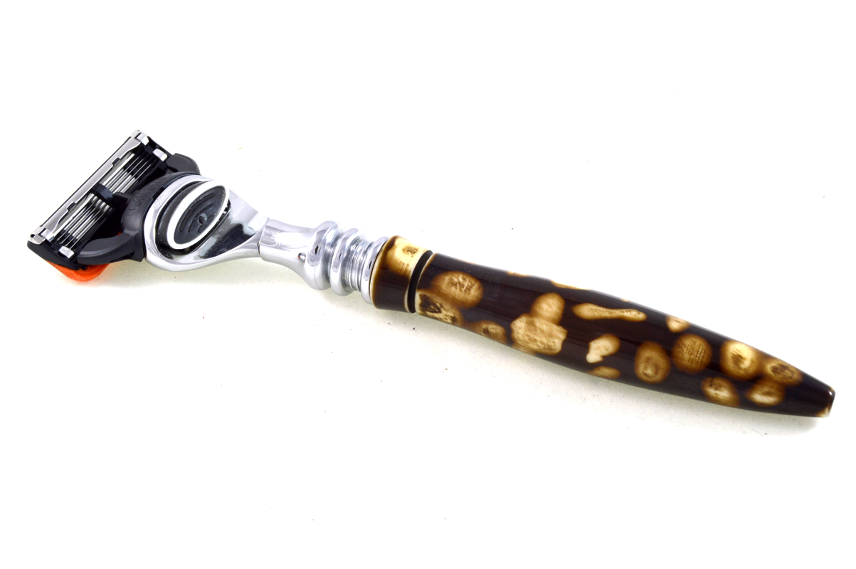 Fine synthetic resin brown/beige
