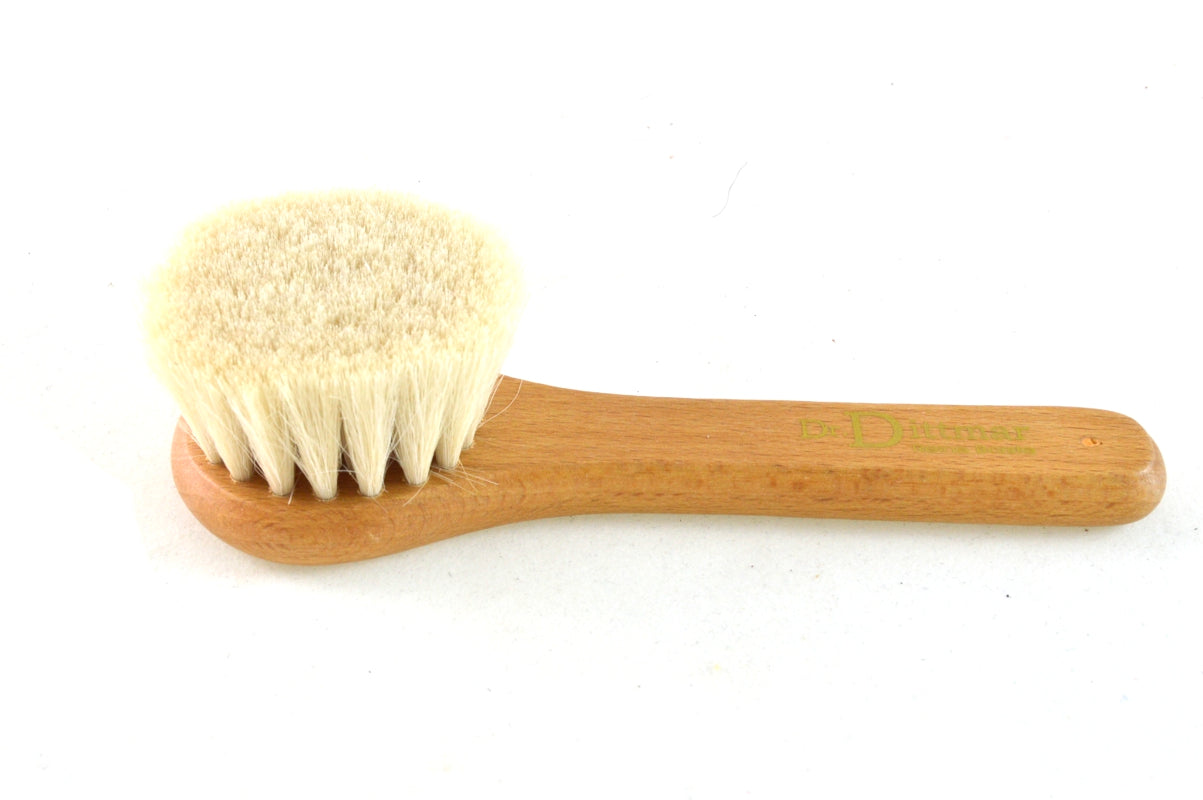 Gesichtsbürste superweich mit natürlichem Ziegenhaar (Buche FSC)
