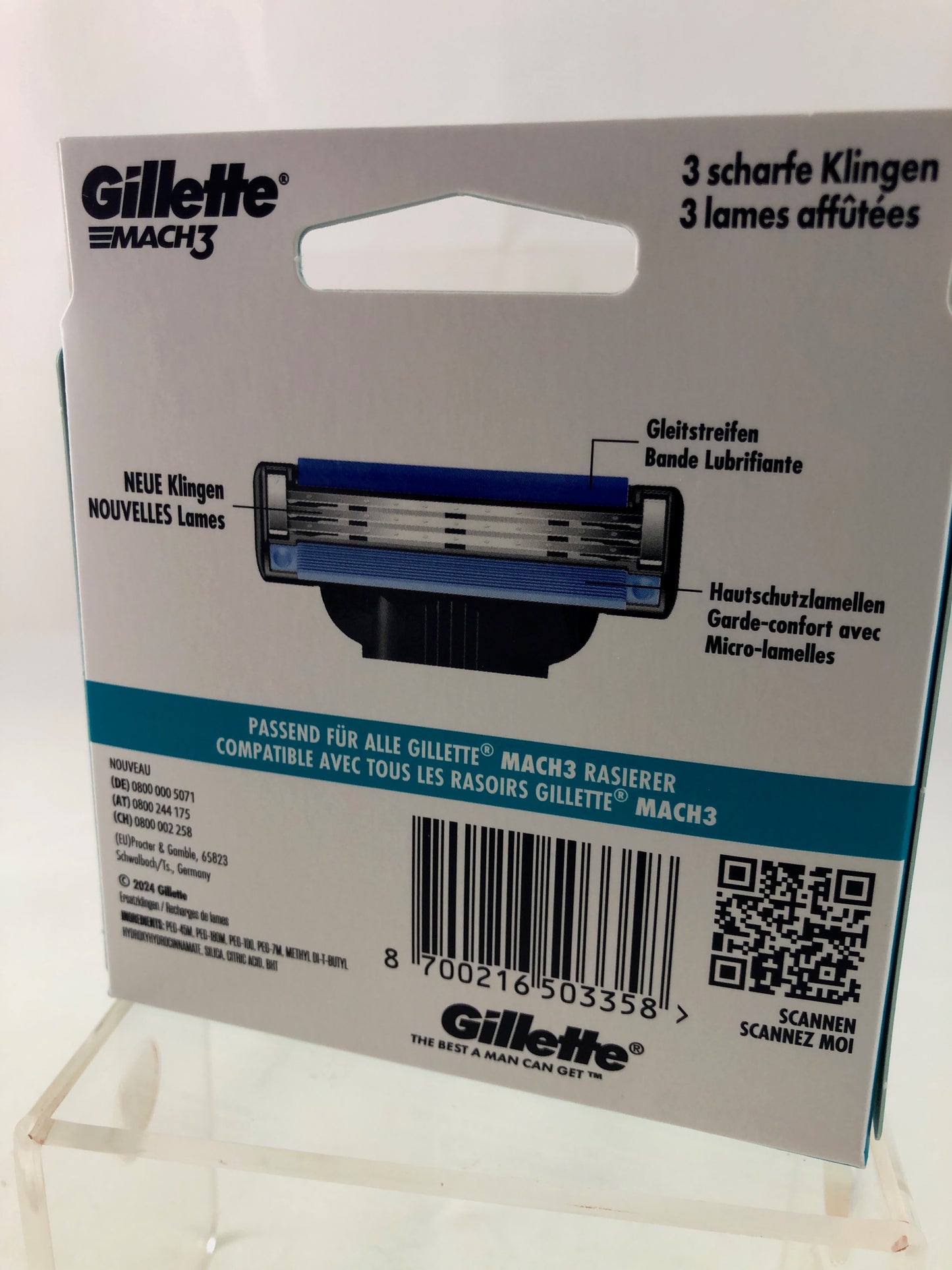 Gillette Mach 3 blades 6 pack