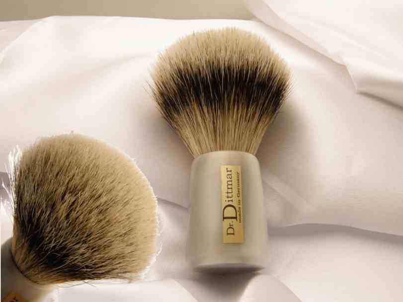 Marble Acetate Silvertip Shaving Brush