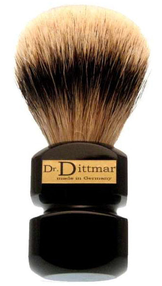 Large shaving brush premium silvertip plexiglass black