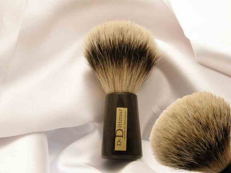 Premium silvertip shaving brush with ebony handle