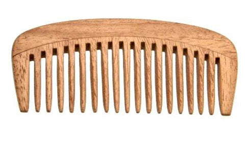 Small cedar wood comb with extra coarse teeth 10cm