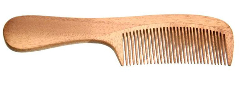 Cedarwood handle comb with fine teeth 16.5 cm