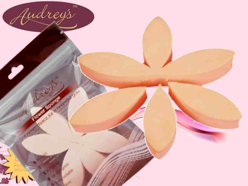 Flower-shaped powder sponge (6 pieces)