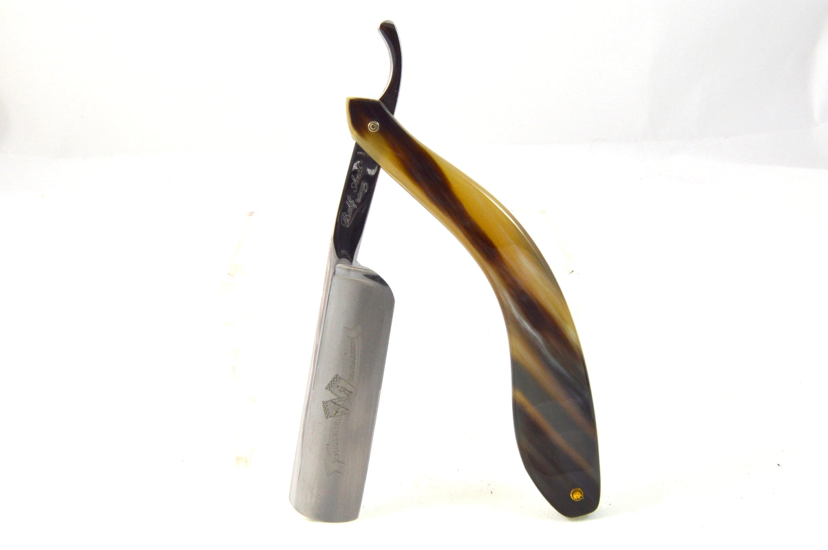Aust Rasiermesser Karbonstahl 7/8" mit echt Horn Heft
