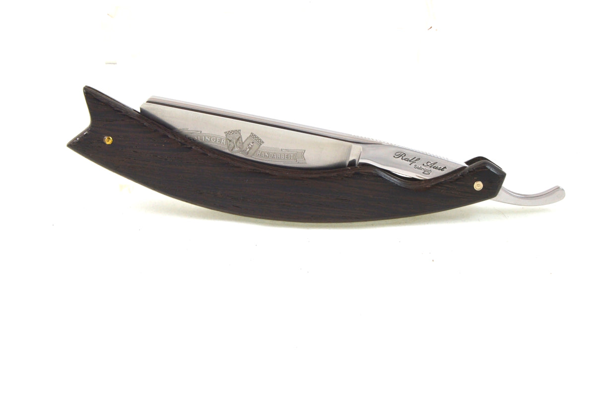 Aust Rasiermesser Karbonstahl 7/8" mit Wengé Holzheft