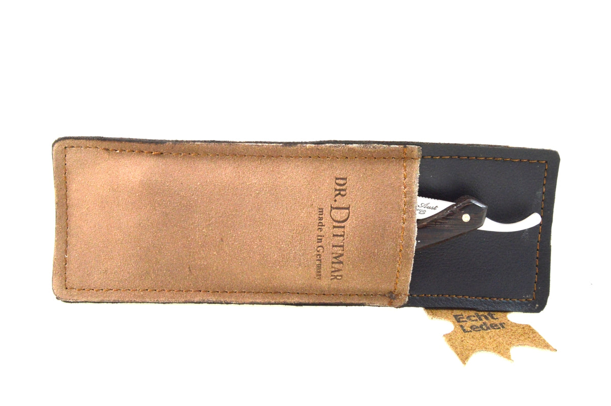 Aust Rasiermesser Karbonstahl 7/8" mit Wengé Holzheft