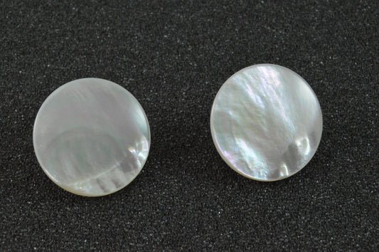 Stud earrings genuine mother of pearl with 925 silver plug