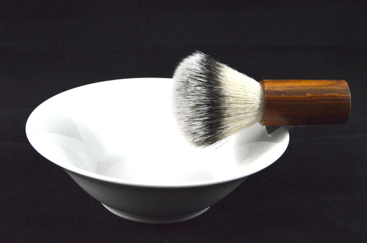 Soap dish including shaving brush with magnetic holder