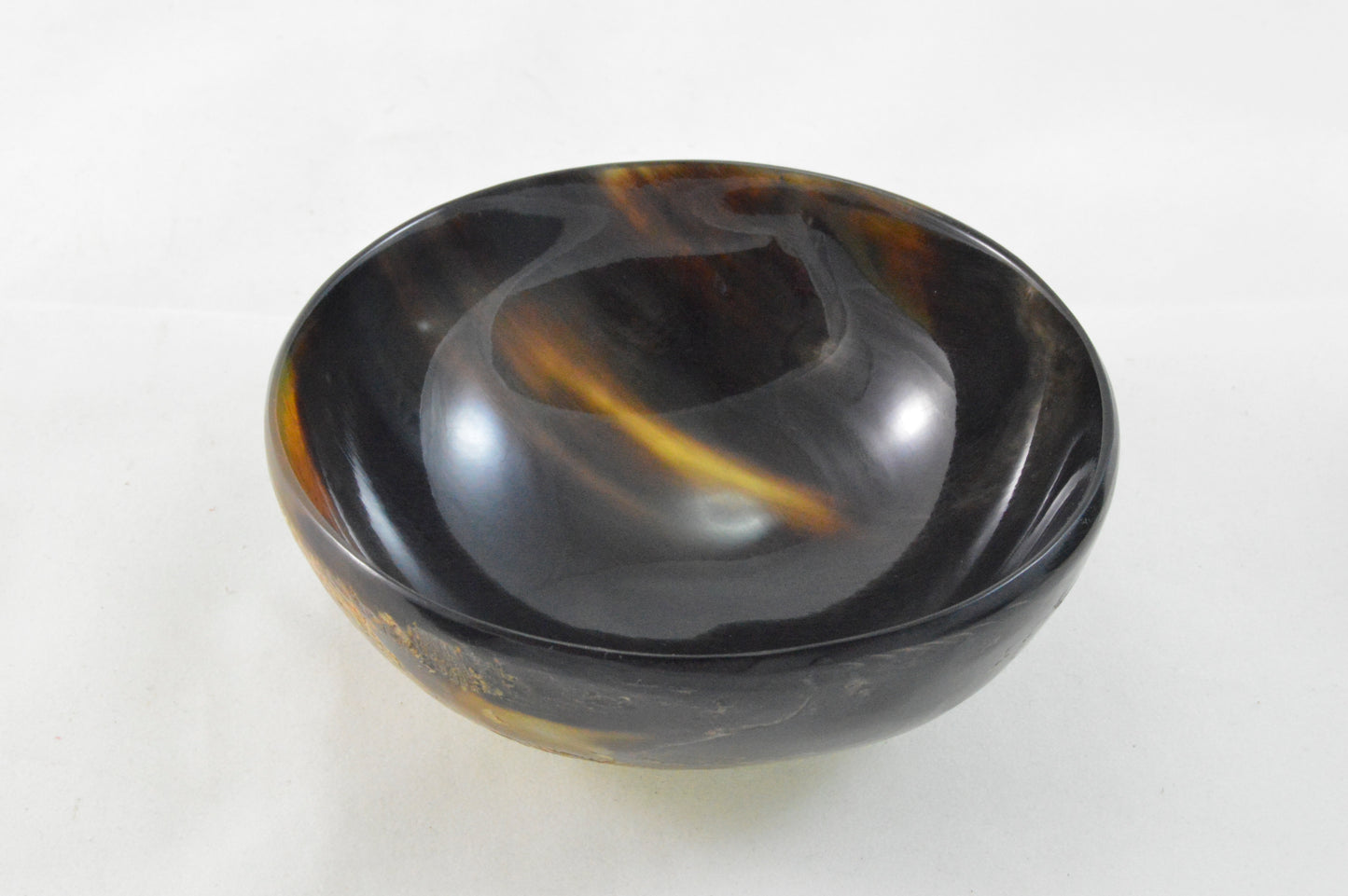 Rasierseifenschale aus Büffelhorn Natur -schwer-