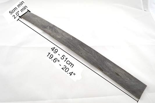 Büffelhorn Streifen 49-51cm Länge / 4+mm Stärke / 5mm Breite