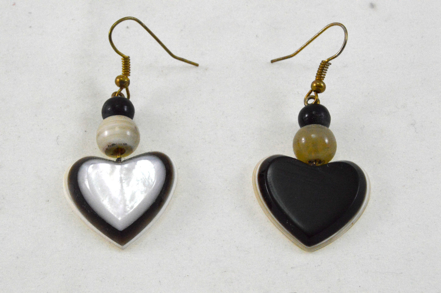 Stud earrings genuine mother of pearl with 925 silver plug