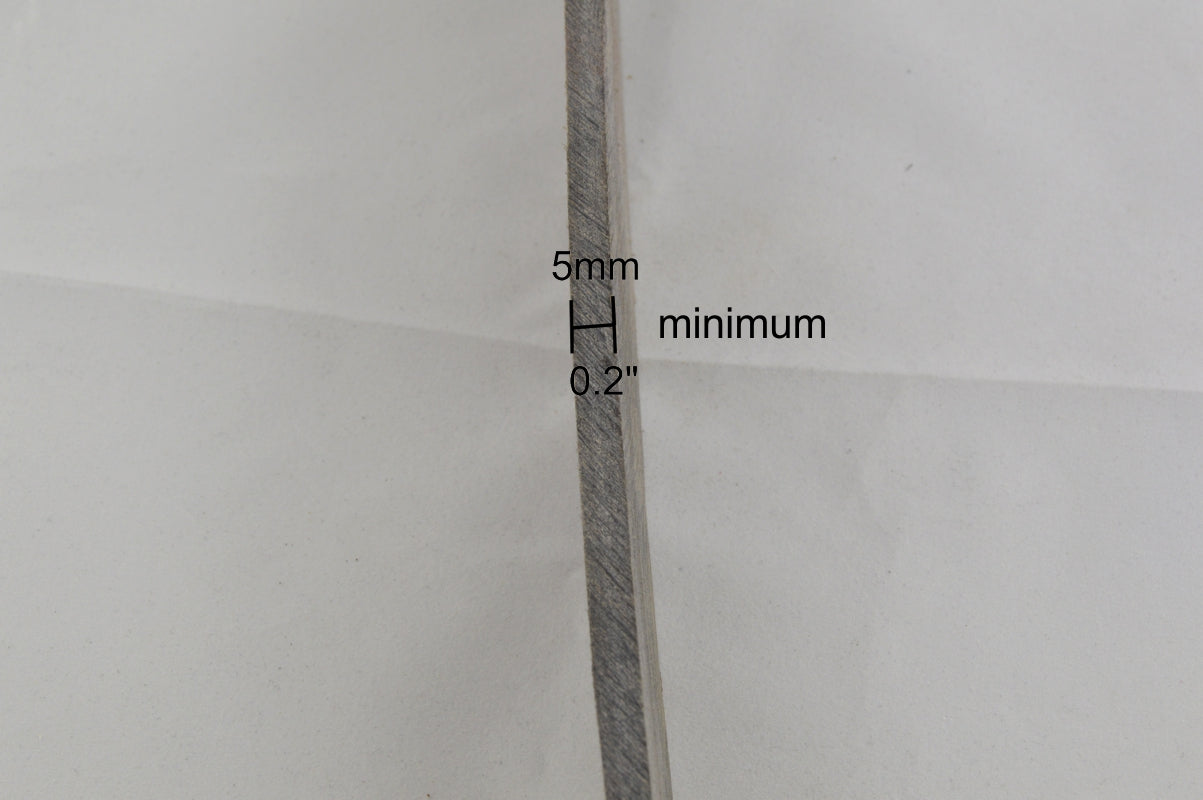 Büffelhorn Streifen 49-51cm Länge / 5+mm Stärke