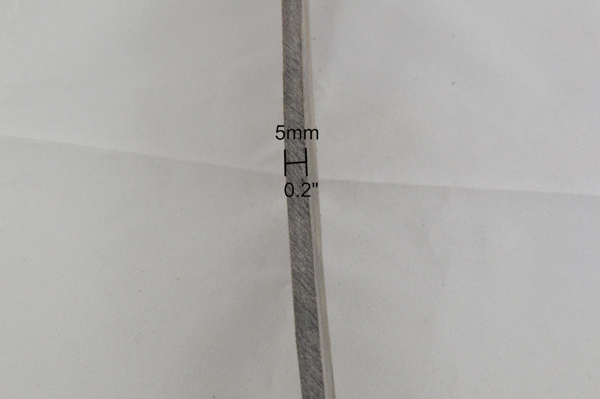 Büffelhorn Streifen, Plattenmaterial 5mm dick, mind. 46cm (18.4 inches) lang und 5cm breit